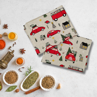 Lina dvielis | Sarkanie auto