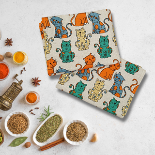 Lina dvielis | Raibi spilgtie kaķi