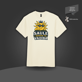 Kokvilnas T-krekls "Saule šodien ir vadībā" | 4 krāsas