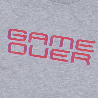 Kokvilnas T-krekls "Game over" | pelēks